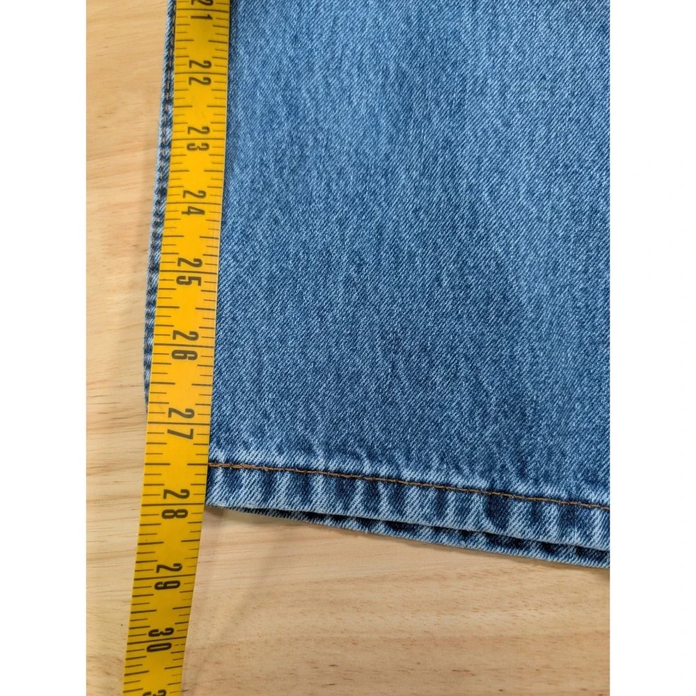 Levis 505 Regular Fit Mens Blue Medium Wash Straight Leg Denim Jeans 34x28